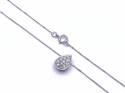 9ct Diamond Cluster Pendant & Chain