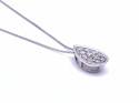 9ct Diamond Cluster Pendant & Chain