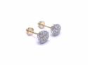 18ct Yellow Gold Diamond Cluster Earrings 1.00ct