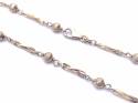 9ct Ball and Bar Necklet 28 inches