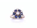 9ct Sapphire & Diamond Cluster Ring