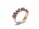 9ct Blue & White CZ Wave Eternity Ring
