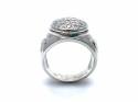 14ct White Gold Diamond Pave Ring