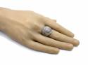 14ct White Gold Diamond Pave Ring