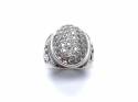 14ct White Gold Diamond Pave Ring