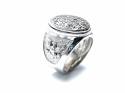 14ct White Gold Diamond Pave Ring