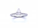 Platinum Pear Shaped Diamond Solitaire Ring