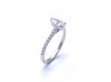 Platinum Pear Shaped Diamond Solitaire Ring