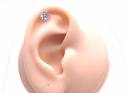 9ct Yellow Gold CZ Cartilage Stud Earring