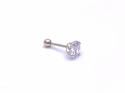 9ct Yellow Gold CZ Cartilage Stud Earring