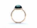 9ct Yellow Gold Malachite Cabochon Ring