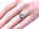 9ct Yellow Gold Topaz & Diamond Ring