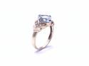 9ct Yellow Gold Topaz & Diamond Ring