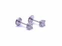 Platinum Diamond Solitaire Stud Earrings 0.80ct