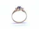 18ct Sapphire & Diamond 3 Stone Ring