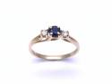 18ct Sapphire & Diamond 3 Stone Ring