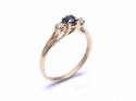 18ct Sapphire & Diamond 3 Stone Ring