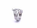 Platinum Pear Shaped Diamond 6 Stone Ring 1.18ct