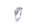 18ct White Gold Diamond Cluster Ring 1.14ct