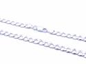 Silver Flat Open Curb Chain 24 Inch