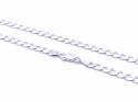 Silver Flat Open Curb Necklet 22 Inch