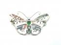 Silver Marcasite Cubic Zirconia Butterfly Brooch