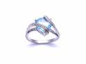 9ct Blue Topaz & Diamond Ring