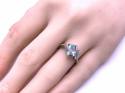 9ct Blue Topaz & Diamond Ring