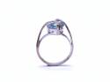 9ct Blue Topaz & Diamond Ring