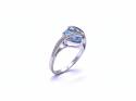 9ct Blue Topaz & Diamond Ring