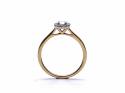 18ct Yellow Gold Oval Diamond Halo Ring 0.46ct