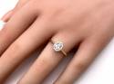 18ct Yellow Gold Oval Diamond Halo Ring 0.46ct