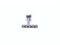 9ct White Gold CZ Cartilage Bar 8.5mm