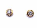 18ct Yellow Gold Diamond Stud Earrings