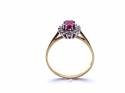 18ct Synthetic Ruby & Diamond Ring