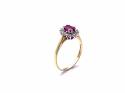 18ct Synthetic Ruby & Diamond Ring