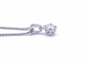 18ct White Gold Diamond Solitaire Pendant 0.50ct