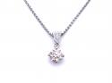 18ct White Gold Diamond Solitaire Pendant 0.50ct