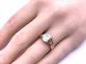 14ct Yellow Gold CZ Solitaire Ring