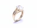 14ct Yellow Gold CZ Solitaire Ring