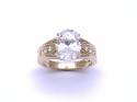 14ct Yellow Gold CZ Solitaire Ring