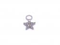 9ct White Gold CZ Star Earring Charm