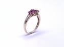 9ct Yellow Gold Ruby & Diamond Ring