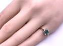 9ct Emerald & Diamond Cluster Ring