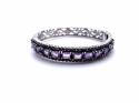 Silver Amethyst Bangle