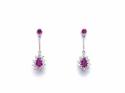 18ct Ruby & Diamond Drop Earrings
