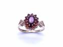 9ct Yellow Gold Garnet Cluster Ring