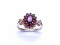 9ct Yellow Gold Garnet Cluster Ring