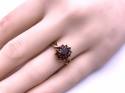 9ct Yellow Gold Garnet Cluster Ring