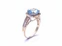 9ct Blue Topaz and Diamond Ring